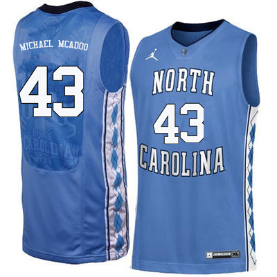 Men North Carolina Tar Heels #43 James Michael McAdoo College Basketball Jerseys Sale-Blue